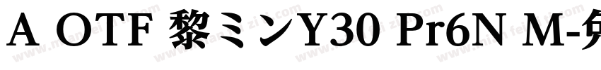 A OTF 黎ミンY30 Pr6N M字体转换